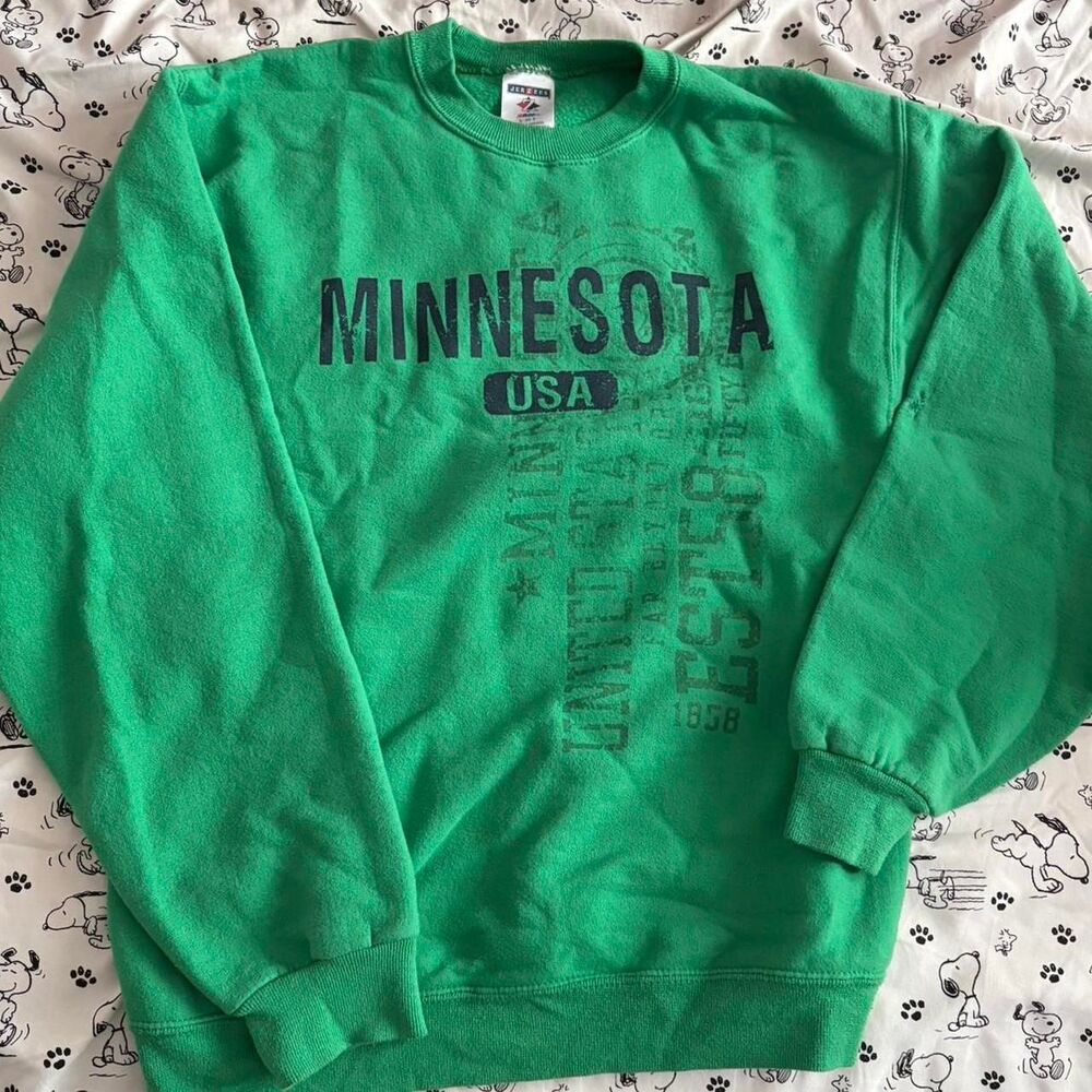 Jerzees Women's Green Sweatshirt